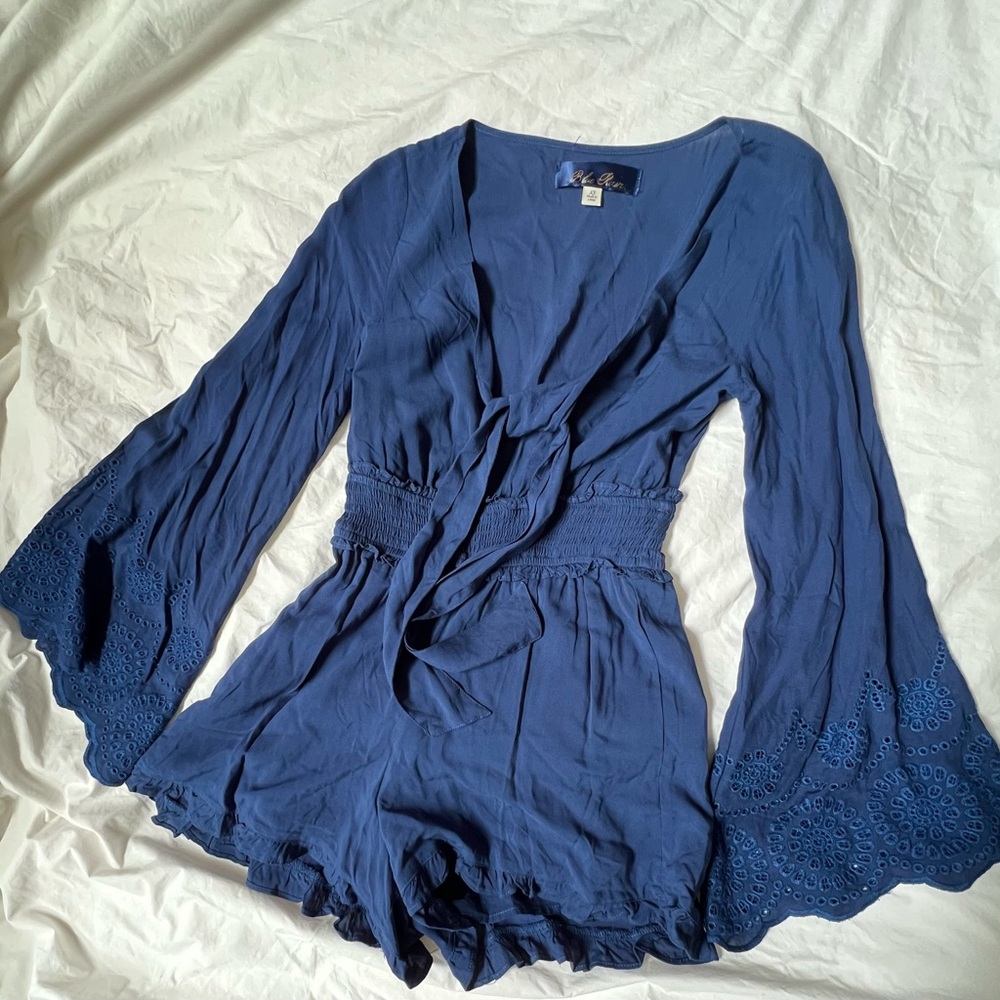 Blue Rain romper